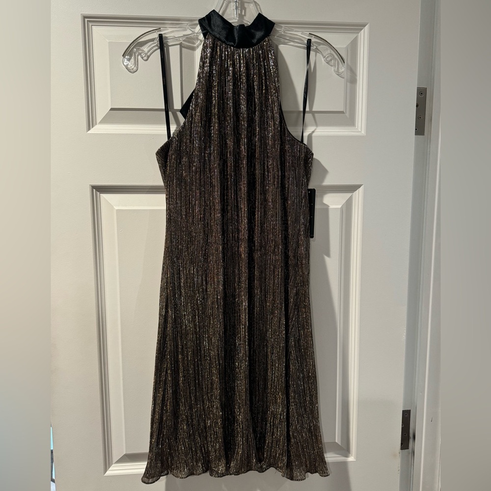 Laundry by Shelli Segal Gold Shimmer Party Dress NWT - Picture 4 of 10